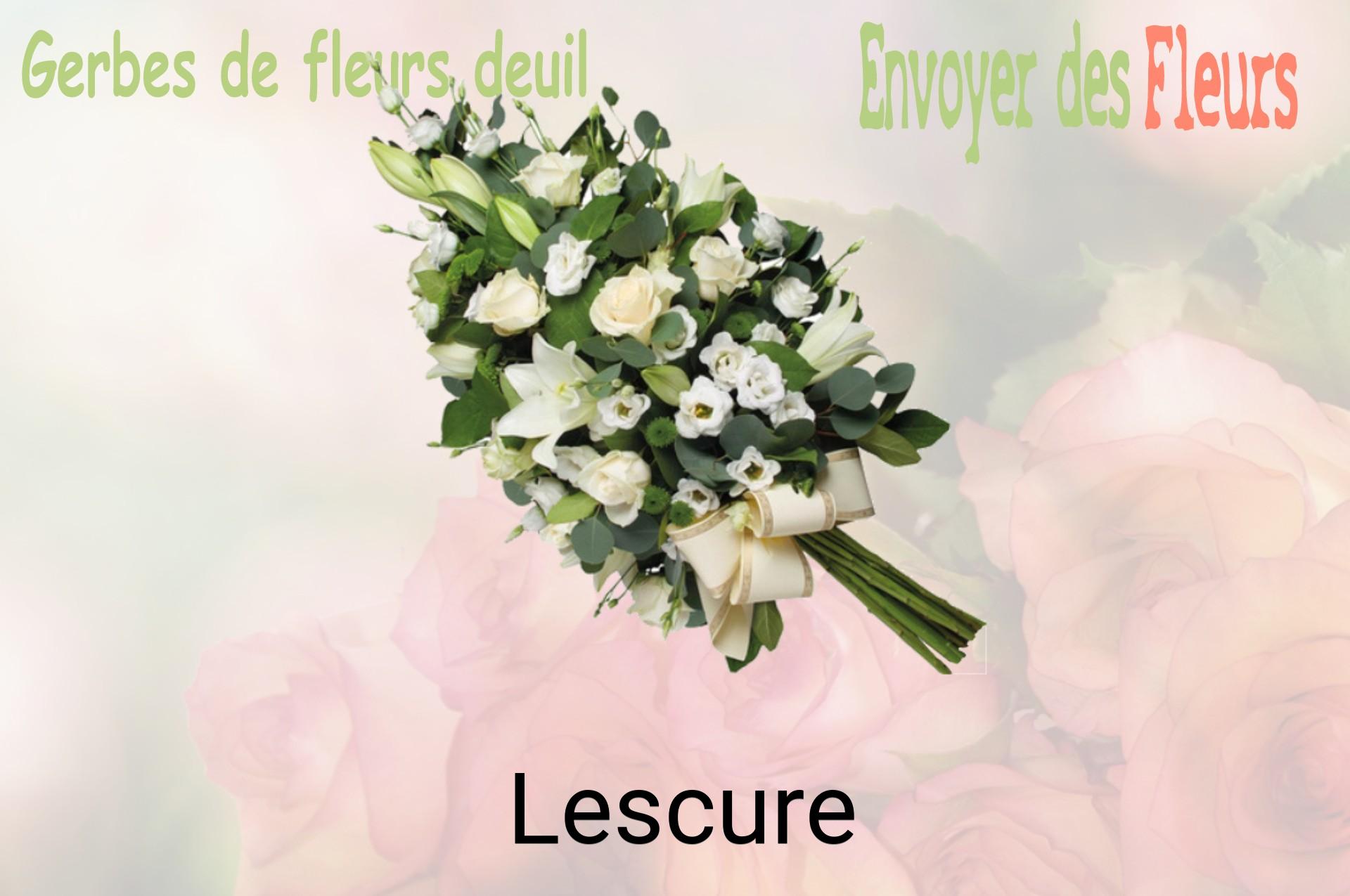Gerbe de fleurs de deuil livrée à Lescure